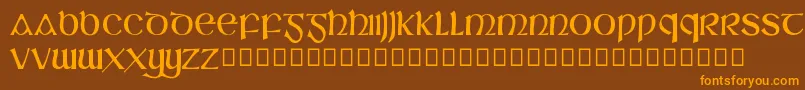 SlГЎine Font – Orange Fonts on Brown Background