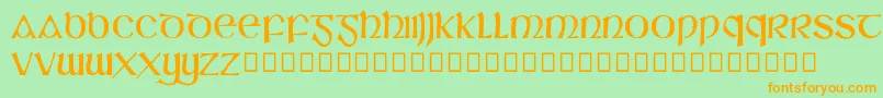 SlГЎine Font – Orange Fonts on Green Background