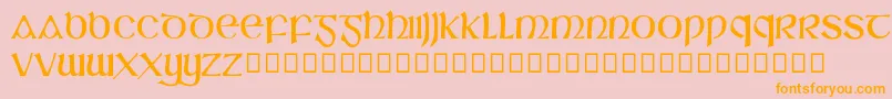 SlГЎine Font – Orange Fonts on Pink Background