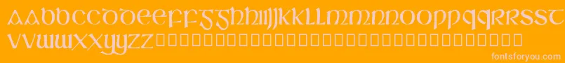 SlГЎine Font – Pink Fonts on Orange Background