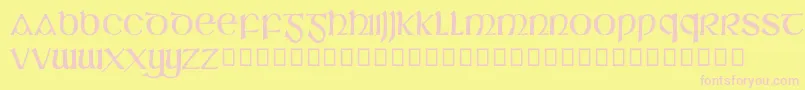 SlГЎine Font – Pink Fonts on Yellow Background