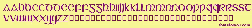 SlГЎine Font – Purple Fonts on Yellow Background