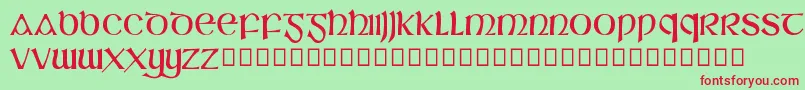 SlГЎine Font – Red Fonts on Green Background