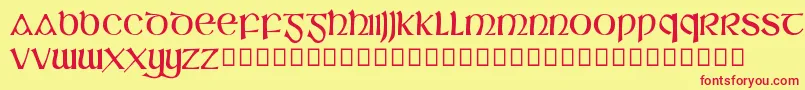 SlГЎine Font – Red Fonts on Yellow Background