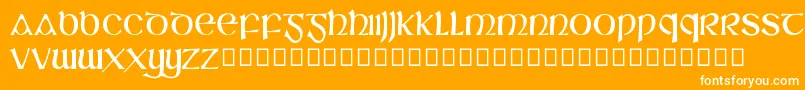 Czcionka SlГЎine – białe czcionki na pomarańczowym tle