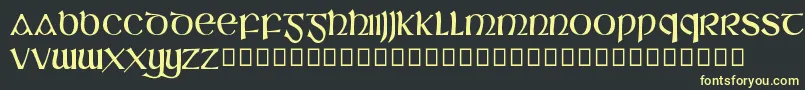 SlГЎine Font – Yellow Fonts on Black Background