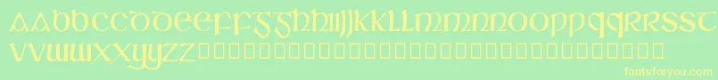 SlГЎine Font – Yellow Fonts on Green Background