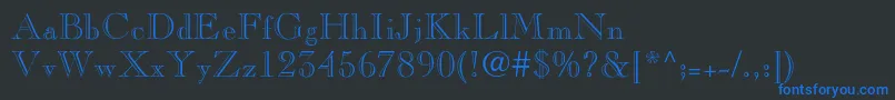 Chopinopenface Font – Blue Fonts on Black Background