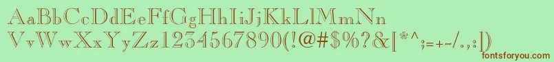 Chopinopenface Font – Brown Fonts on Green Background