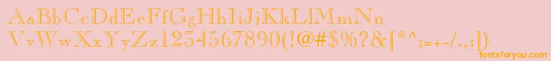 Chopinopenface Font – Orange Fonts on Pink Background