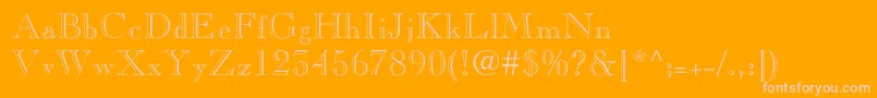 Chopinopenface Font – Pink Fonts on Orange Background