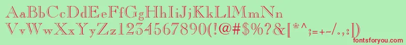 Chopinopenface Font – Red Fonts on Green Background