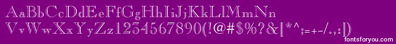 Chopinopenface Font – White Fonts on Purple Background