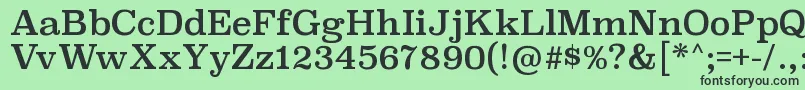 Шрифт SuperclarendonrgRegular – чёрные шрифты на зелёном фоне