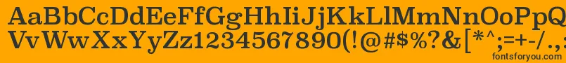 SuperclarendonrgRegular Font – Black Fonts on Orange Background