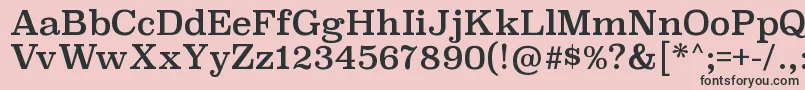 SuperclarendonrgRegular-fontti – mustat fontit vaaleanpunaisella taustalla