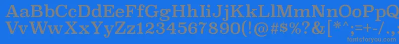 SuperclarendonrgRegular Font – Gray Fonts on Blue Background