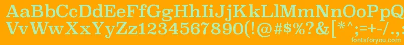 SuperclarendonrgRegular Font – Green Fonts on Orange Background