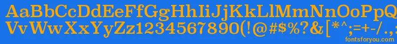 Шрифт SuperclarendonrgRegular – оранжевые шрифты на синем фоне
