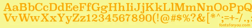 Шрифт SuperclarendonrgRegular – оранжевые шрифты на жёлтом фоне