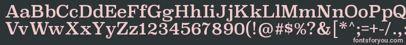 Шрифт SuperclarendonrgRegular – розовые шрифты на чёрном фоне