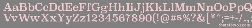 Шрифт SuperclarendonrgRegular – розовые шрифты на сером фоне