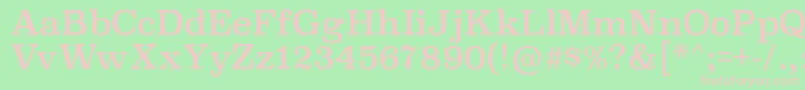 フォントSuperclarendonrgRegular – 緑の背景にピンクのフォント