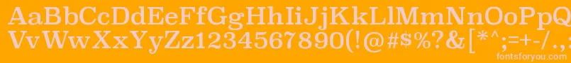 SuperclarendonrgRegular Font – Pink Fonts on Orange Background