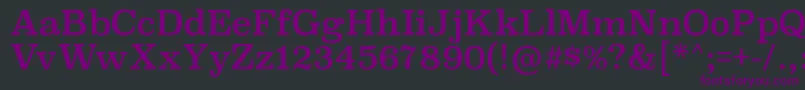Шрифт SuperclarendonrgRegular – фиолетовые шрифты на чёрном фоне