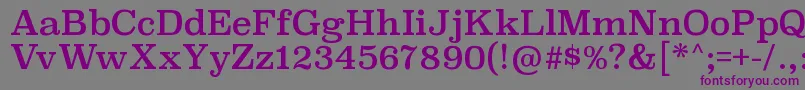 SuperclarendonrgRegular-fontti – violetit fontit harmaalla taustalla