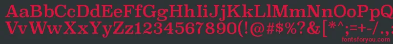 SuperclarendonrgRegular Font – Red Fonts on Black Background