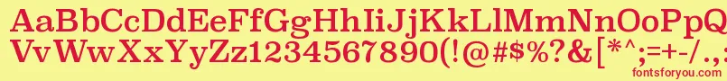 SuperclarendonrgRegular Font – Red Fonts on Yellow Background