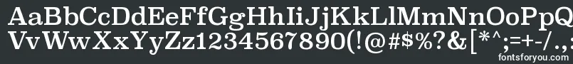 Шрифт SuperclarendonrgRegular – белые шрифты на чёрном фоне