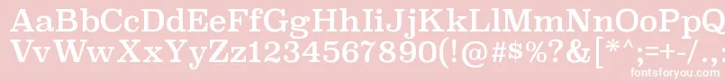 SuperclarendonrgRegular-Schriftart – Weiße Schriften auf rosa Hintergrund