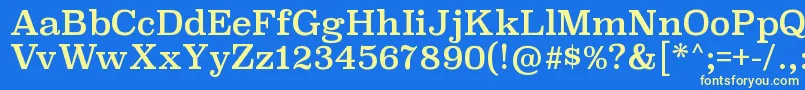 Шрифт SuperclarendonrgRegular – жёлтые шрифты на синем фоне