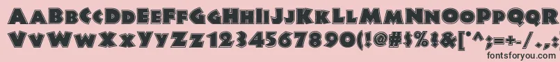 Junglefeverinlinenf Font – Black Fonts on Pink Background