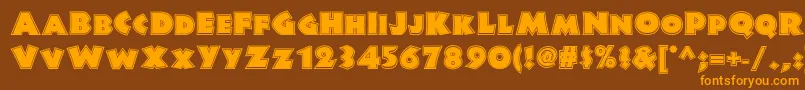 Junglefeverinlinenf Font – Orange Fonts on Brown Background