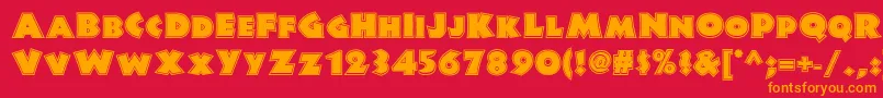 Junglefeverinlinenf Font – Orange Fonts on Red Background