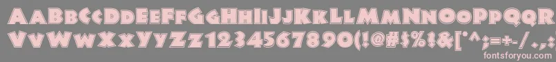 Junglefeverinlinenf Font – Pink Fonts on Gray Background