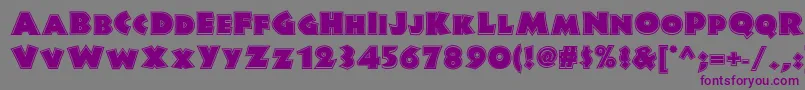 Junglefeverinlinenf Font – Purple Fonts on Gray Background