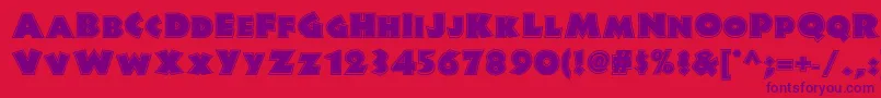 Junglefeverinlinenf Font – Purple Fonts on Red Background