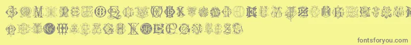 IntellectaMonogramsRandomSamplesSix-Schriftart – Graue Schriften auf gelbem Hintergrund