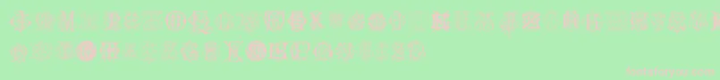 IntellectaMonogramsRandomSamplesSix Font – Pink Fonts on Green Background