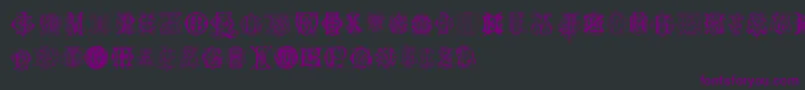 IntellectaMonogramsRandomSamplesSix Font – Purple Fonts on Black Background
