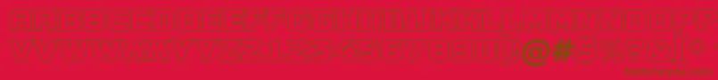 Conce18 Font – Brown Fonts on Red Background