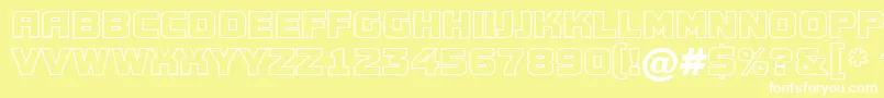 Conce18 Font – White Fonts on Yellow Background