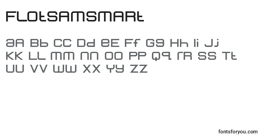 Schriftart FlotsamSmart – Alphabet, Zahlen, spezielle Symbole