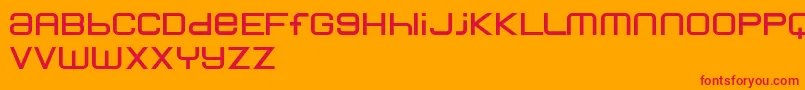 FlotsamSmart-Schriftart – Rote Schriften auf orangefarbenem Hintergrund