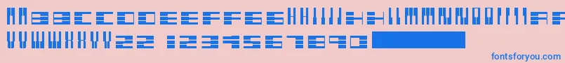 Pianofonte Font – Blue Fonts on Pink Background