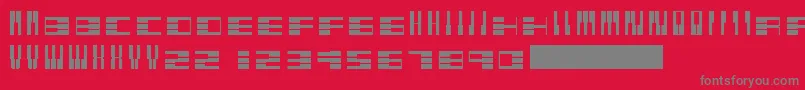 Pianofonte Font – Gray Fonts on Red Background
